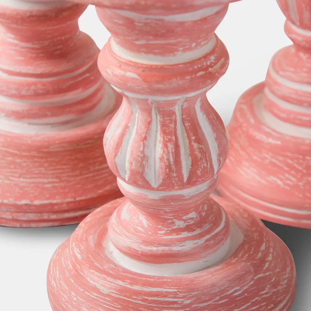 Hana Rosé Reverie Pillar Candleholder Set