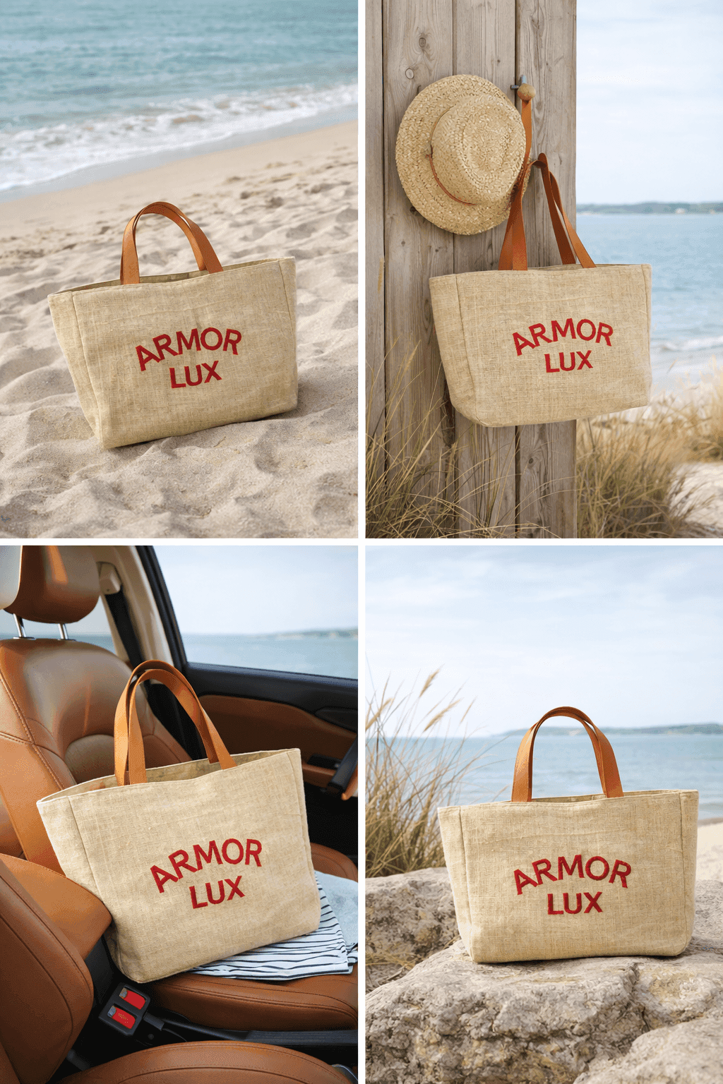 Natural Voyager Leather Handle Tote