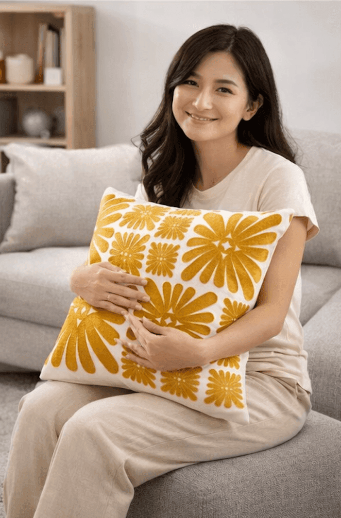 Aurora Embroidered Cushion