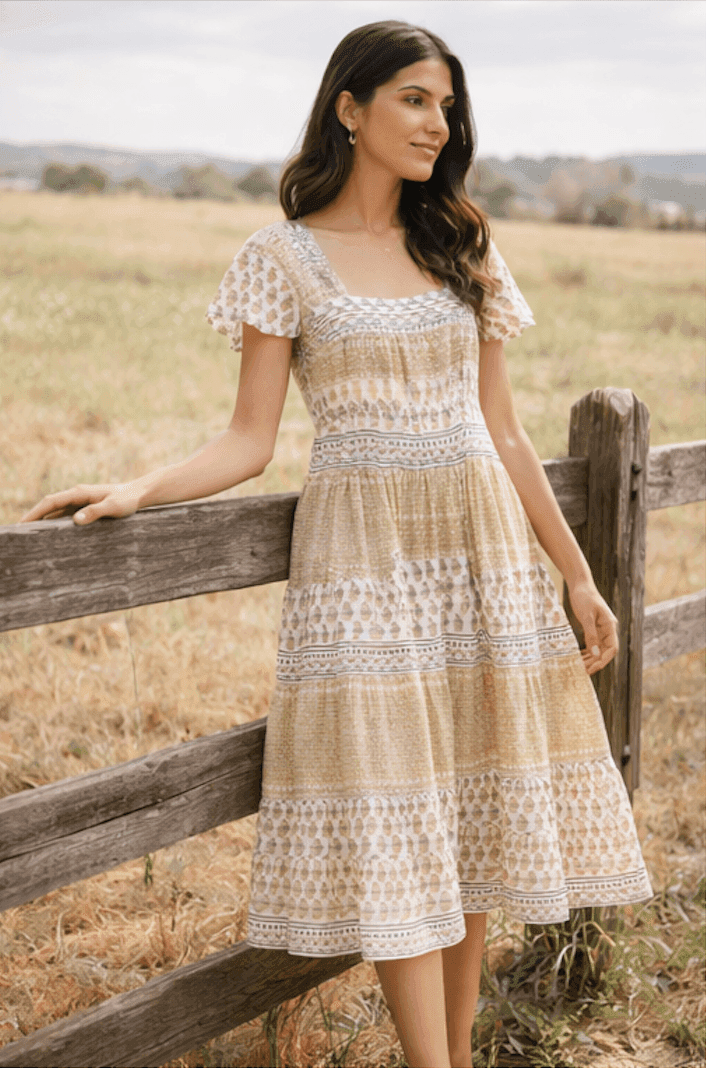 Cotton Midi Dress