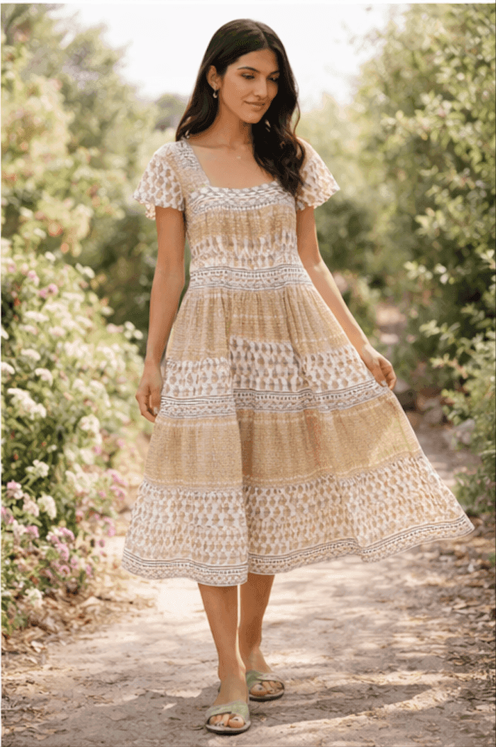 Cotton Midi Dress