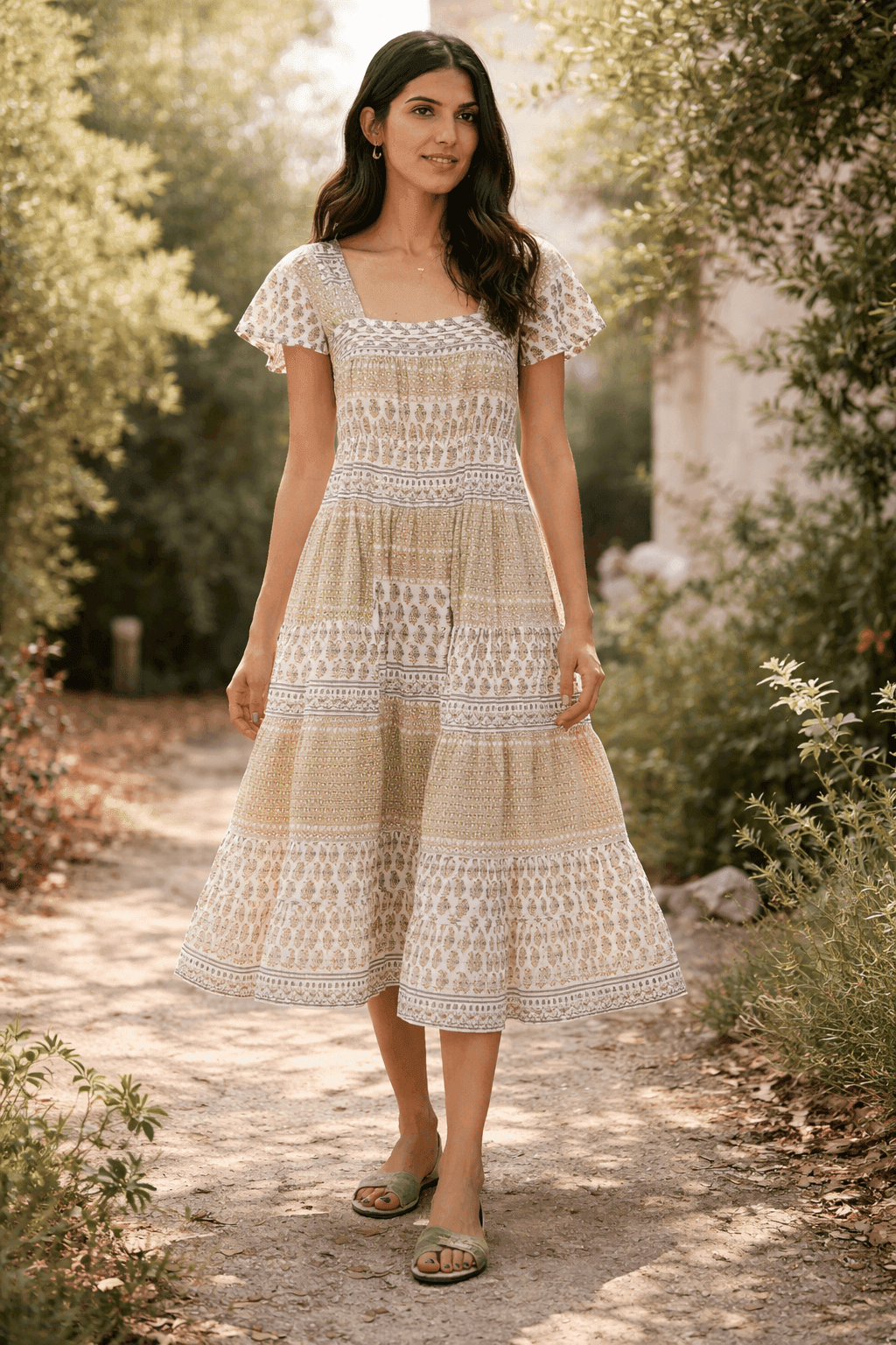 Cotton Midi Dress