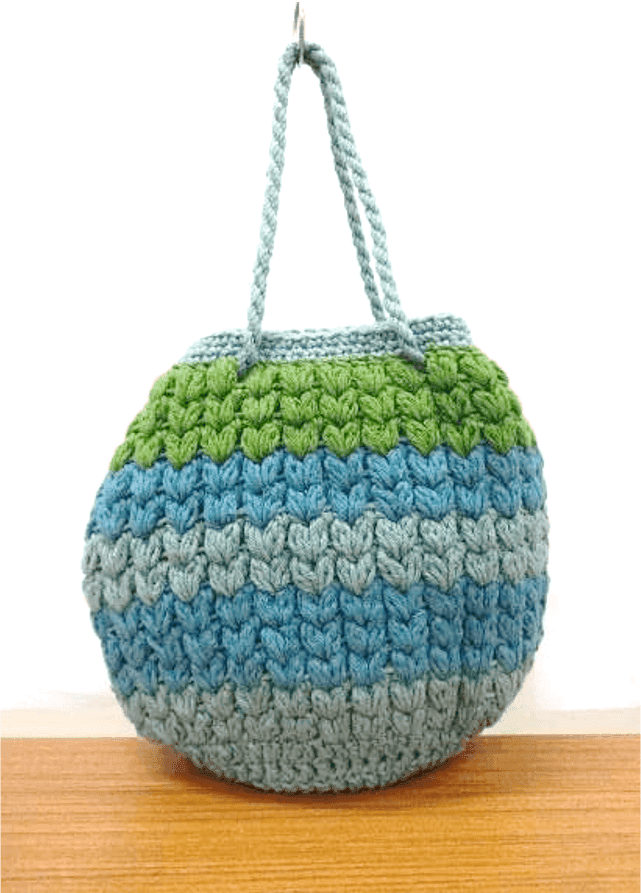 Ocean Bloom Crochet Tote Bag