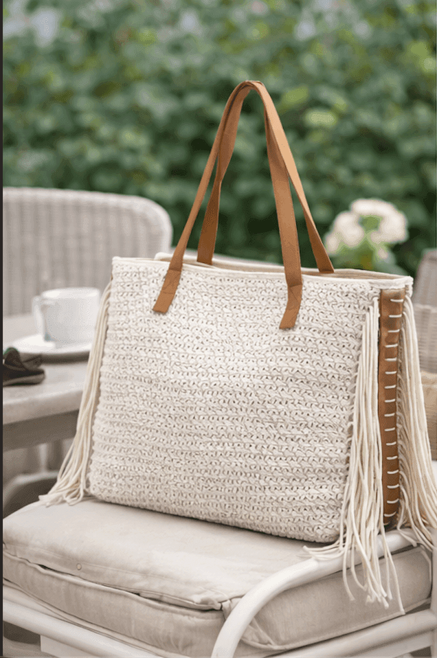 Ivory Coast Fringe Crochet Tote
