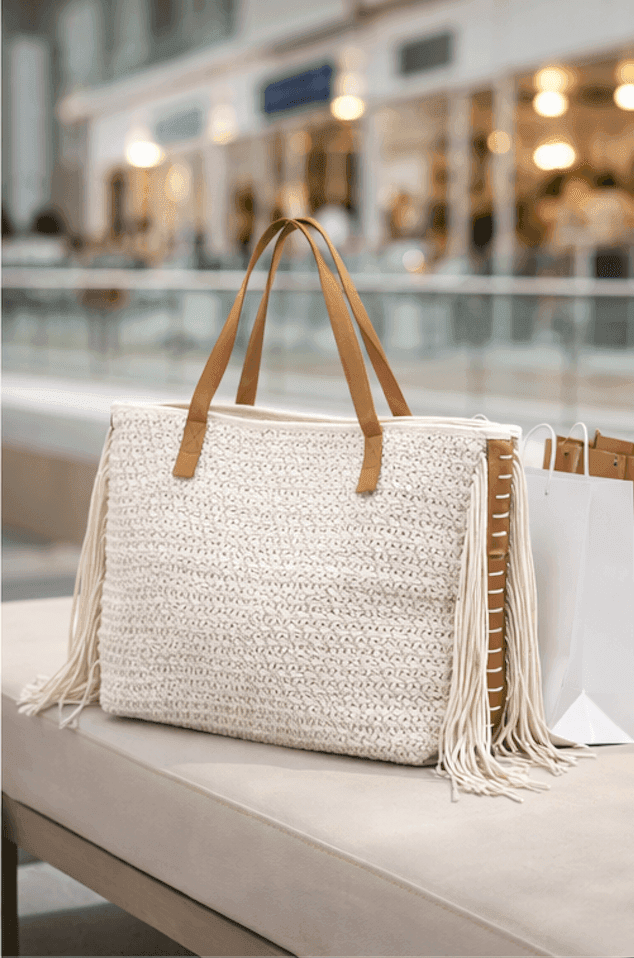 Ivory Coast Fringe Crochet Tote
