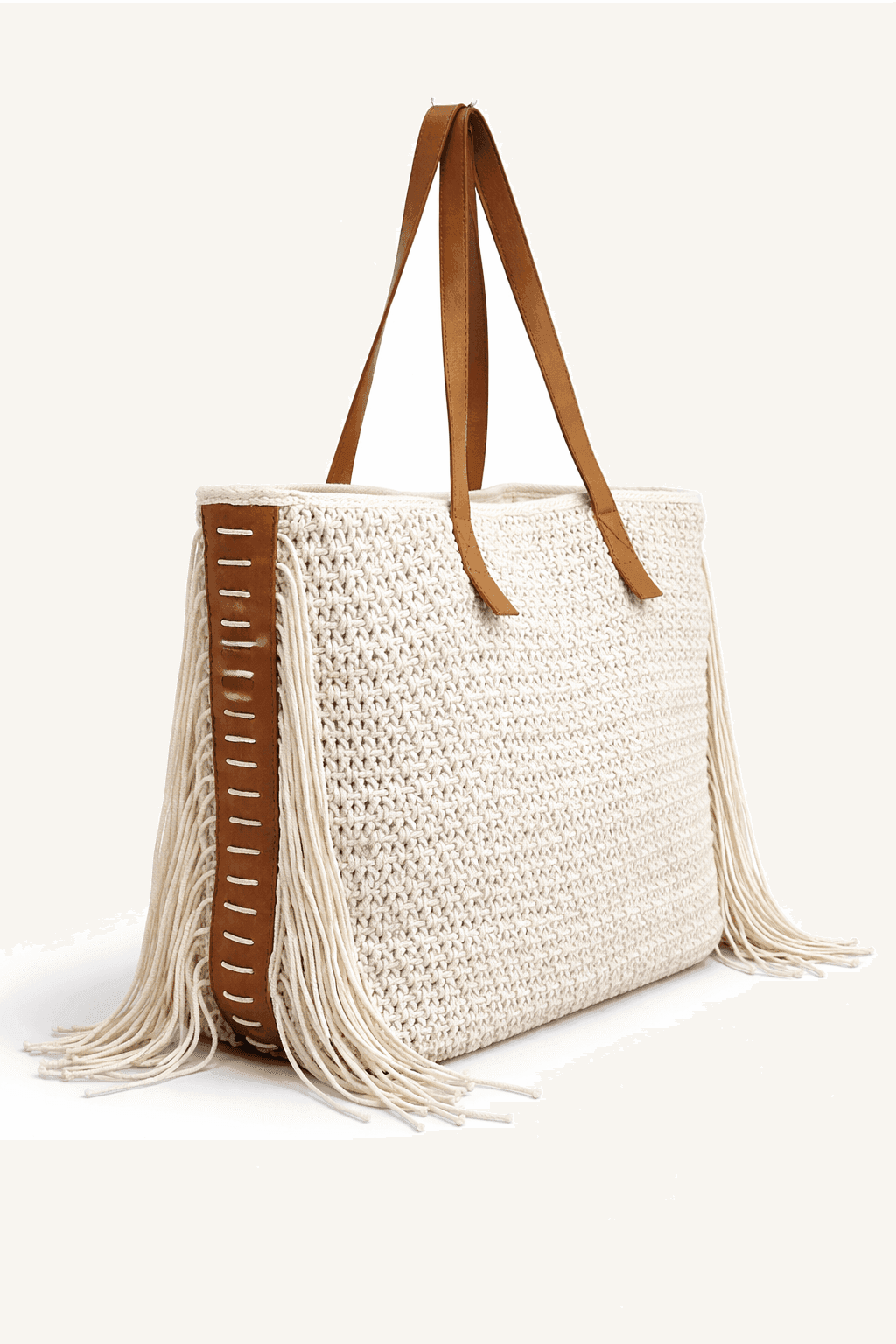Ivory Coast Fringe Crochet Tote