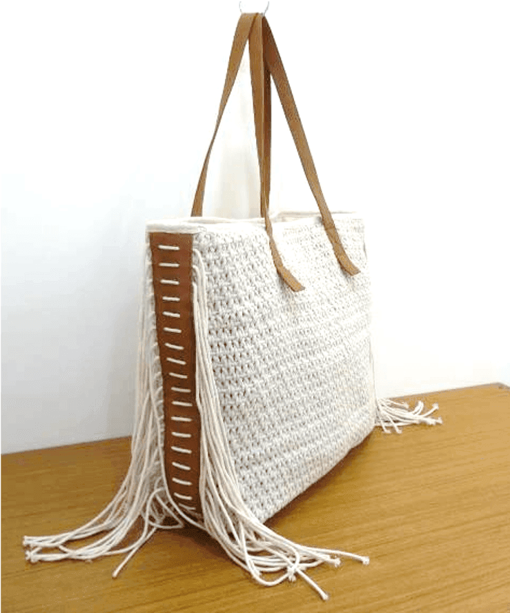 Ivory Coast Fringe Crochet Tote