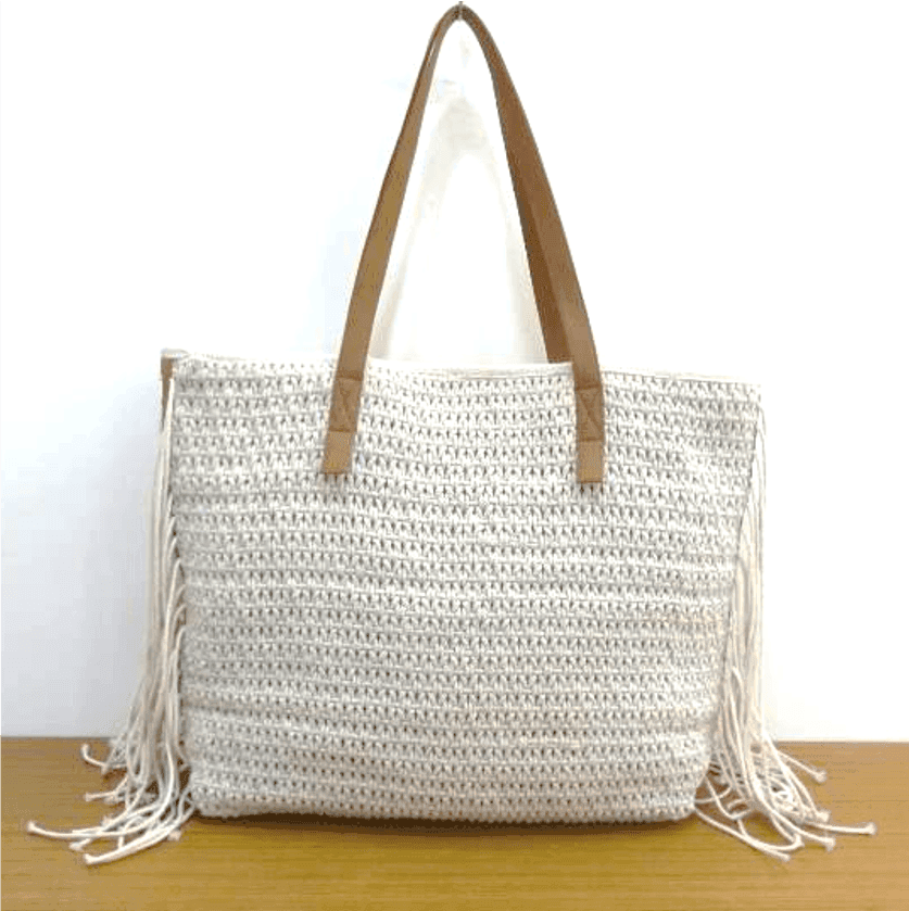 Ivory Coast Fringe Crochet Tote