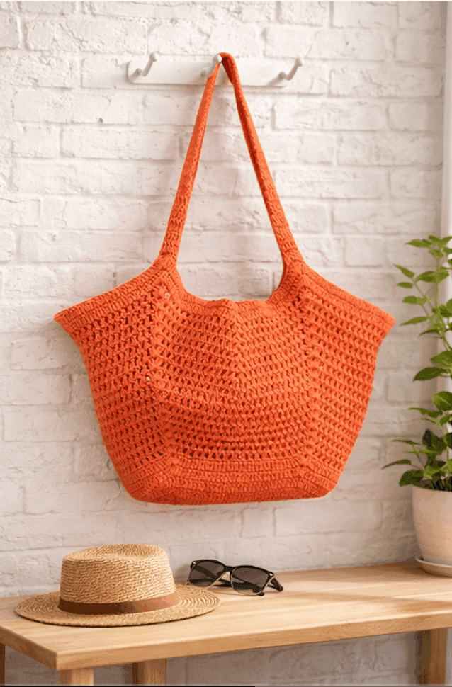 Sunset Weave Crochet Tote