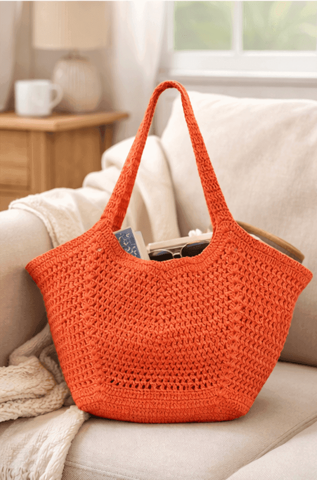 Sunset Weave Crochet Tote