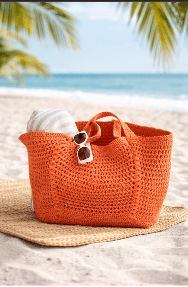 Sunset Weave Crochet Tote