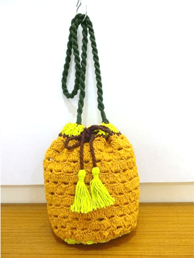 Citrus Bloom Crochet Bucket Bag