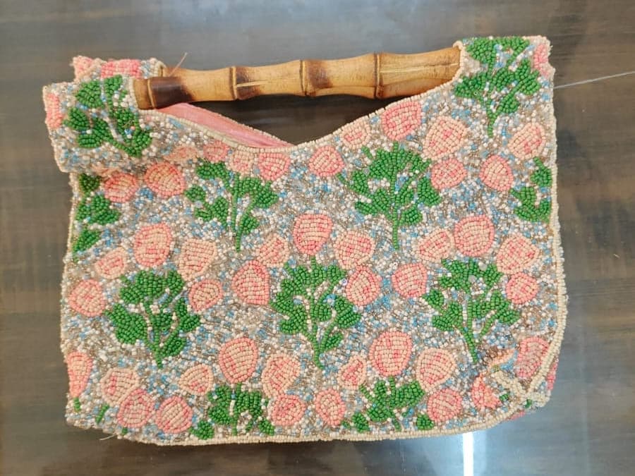 Rose Garden Bamboo Handle Clutch
