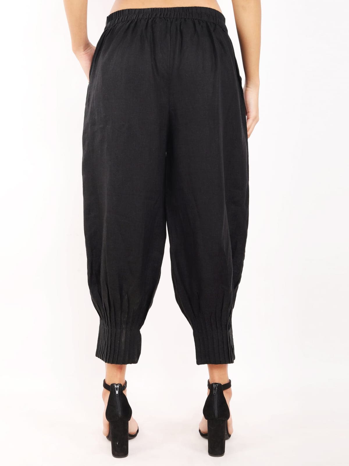 Black Bottom Pleated Pants