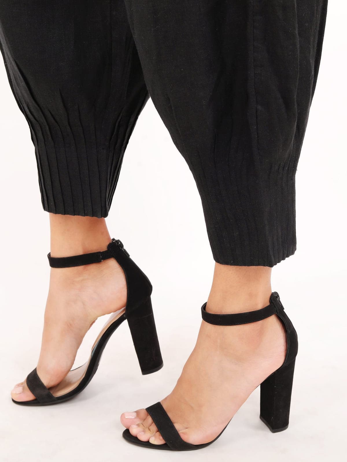 Black Bottom Pleated Pants