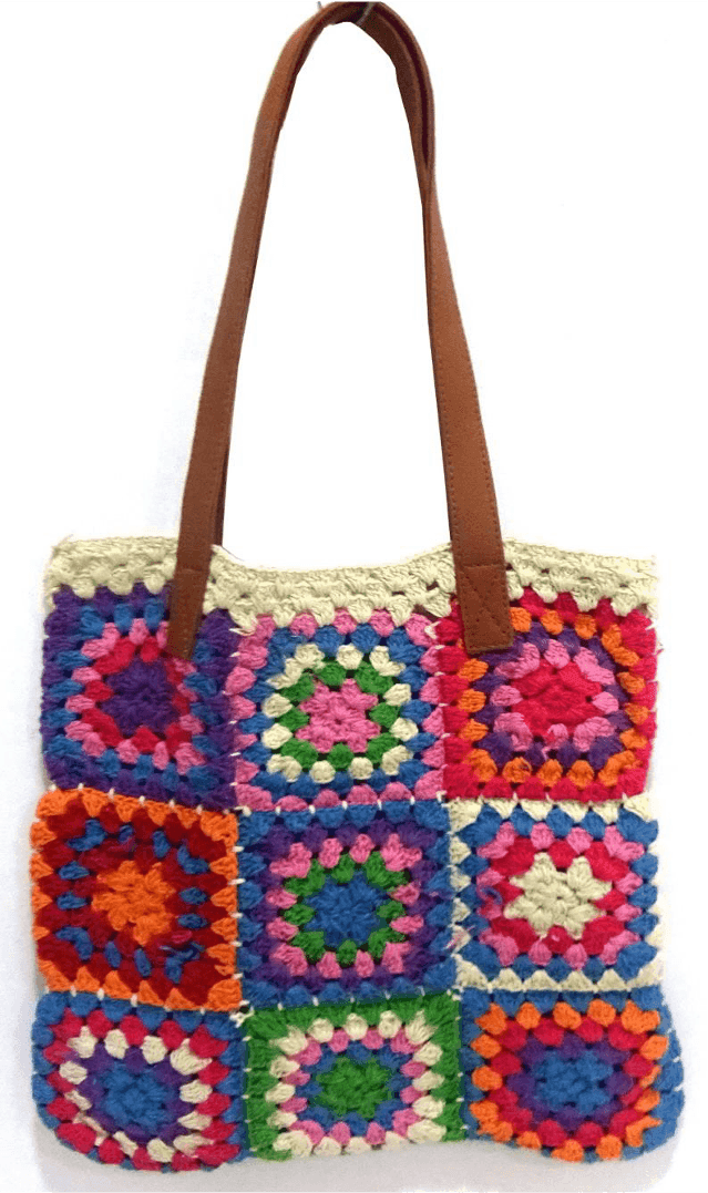 Boho Bloom Granny Square Tote