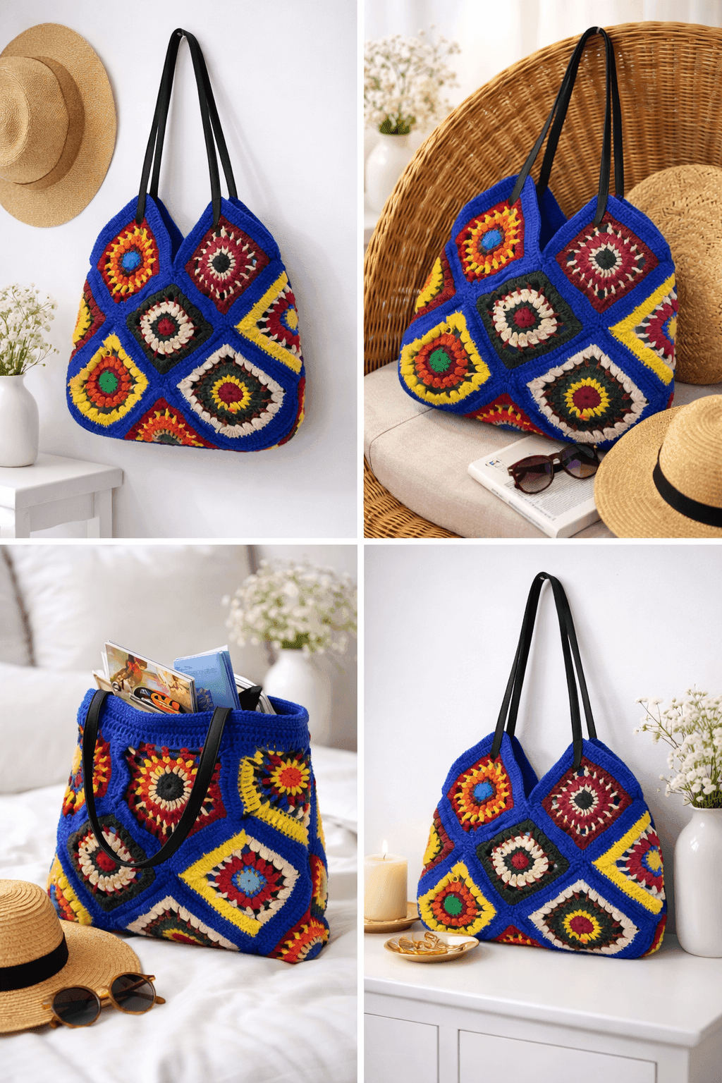 Indigo Hexa Bloom Tote