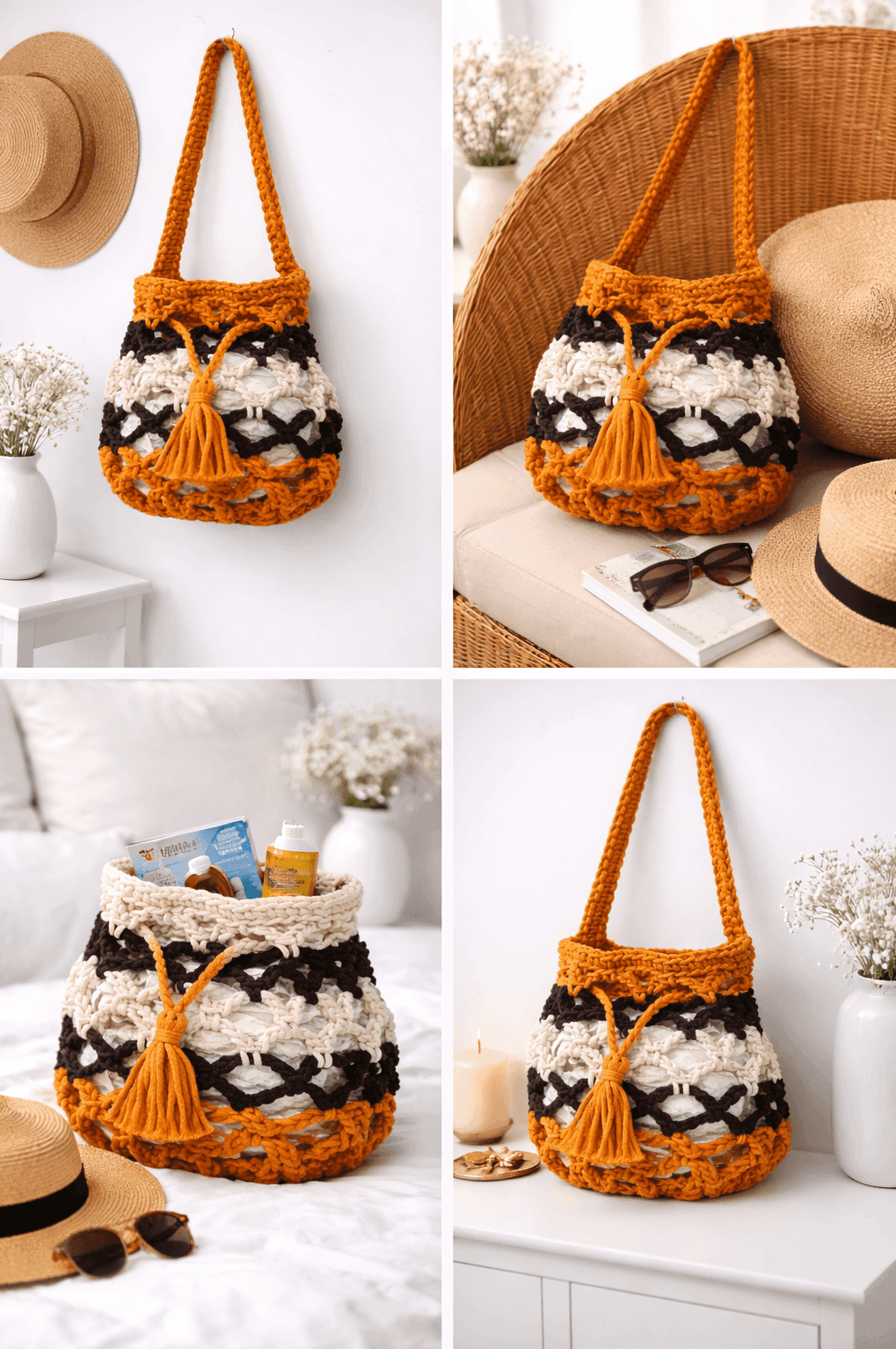 Sunset Weave Bucket Bag