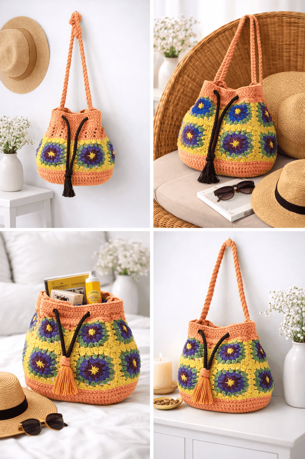 Peach Meadow Bucket Bag