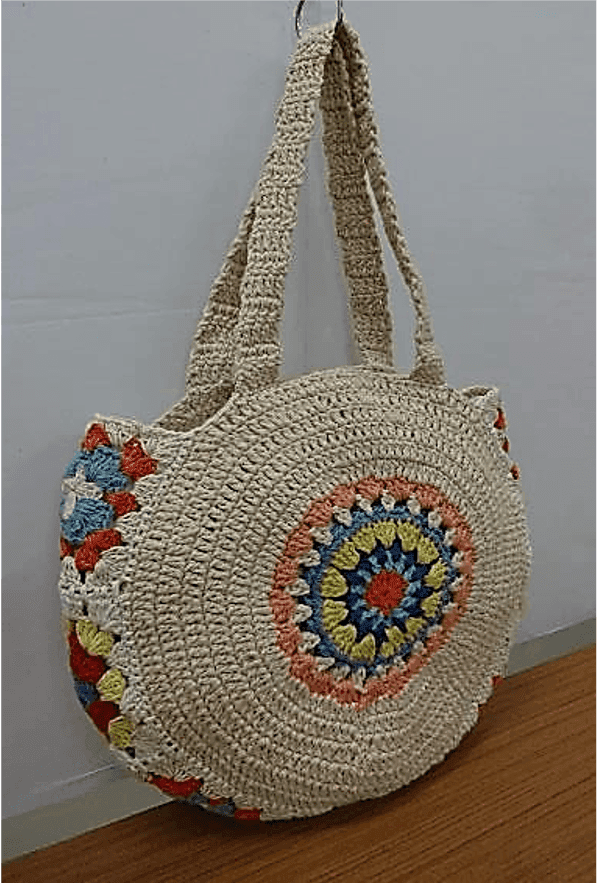 Coastal Mandala Round Tote