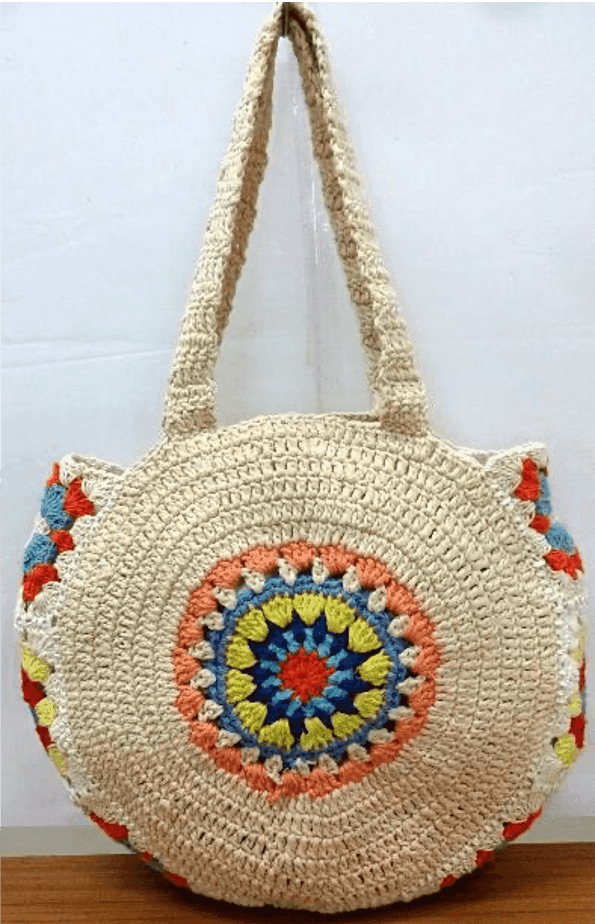 Coastal Mandala Round Tote