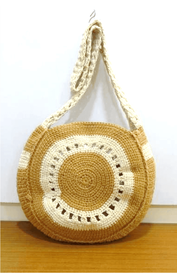 Desert Halo Round Crochet Bag