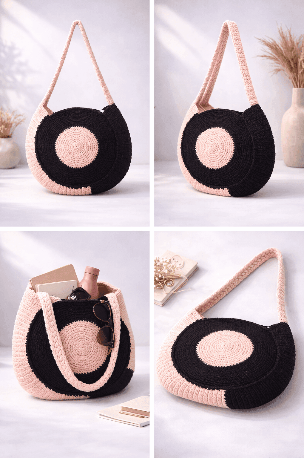 Midnight Blush Round Bag