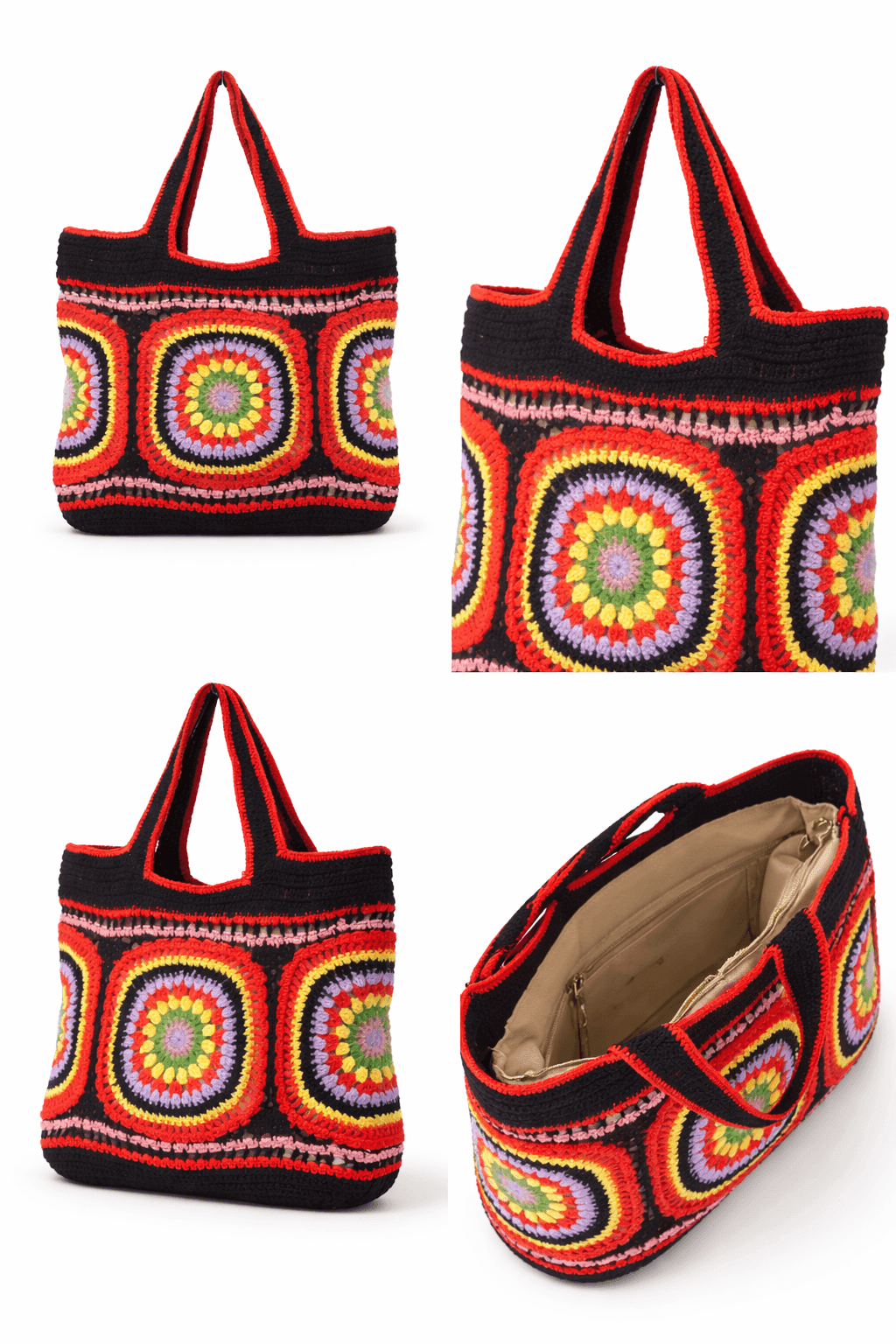Boho Mandala Crochet Tote