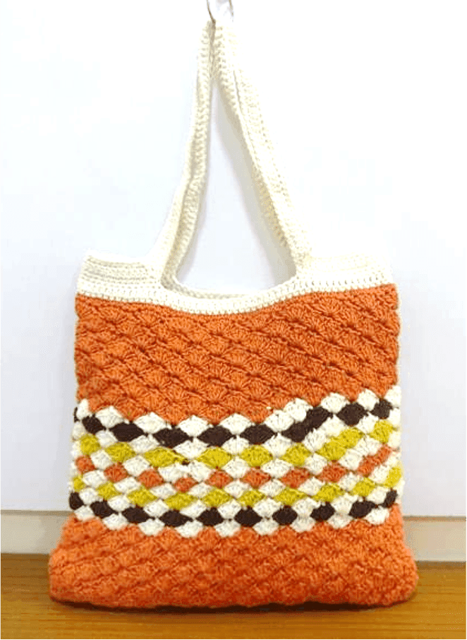 Sunset Mosaic Crochet Tote