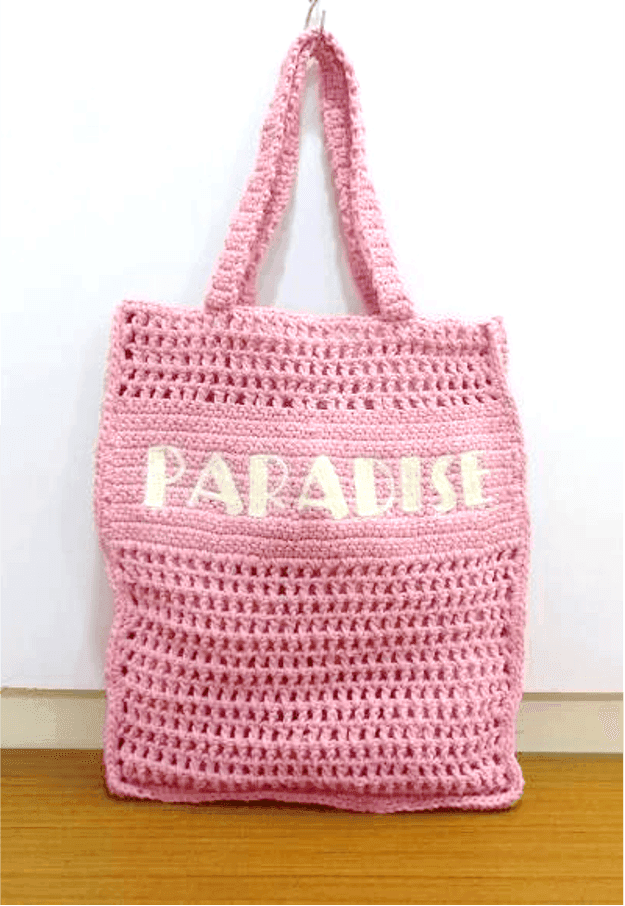 Pink Paradise Crochet Tote