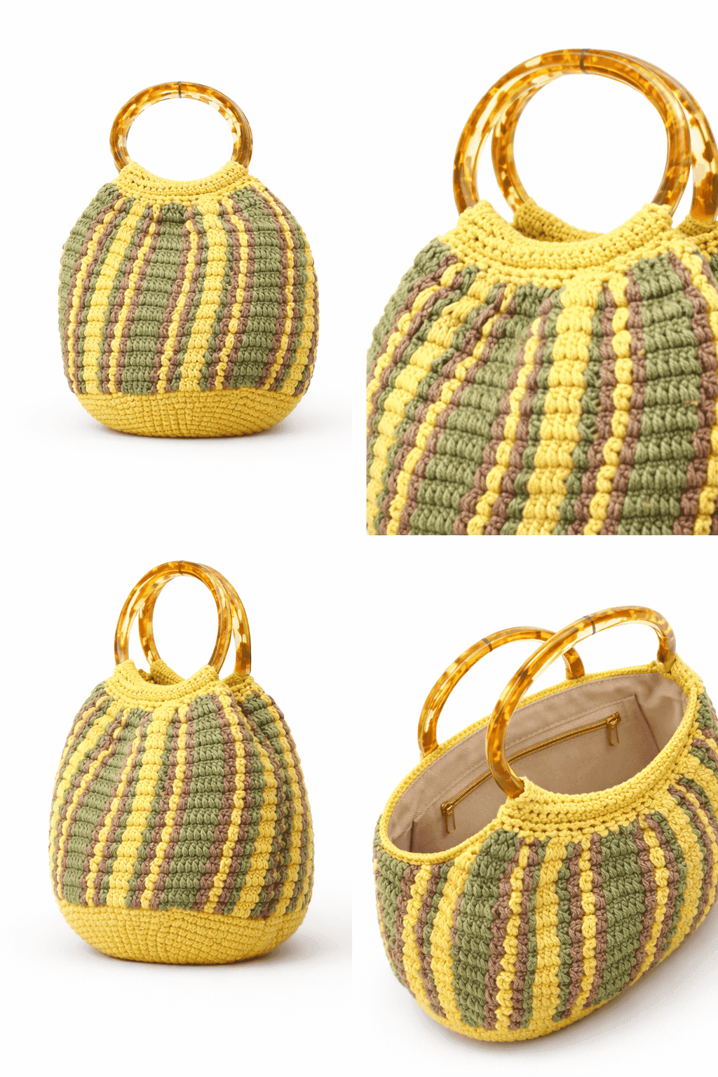 Amber Grove Crochet Ring Bag
