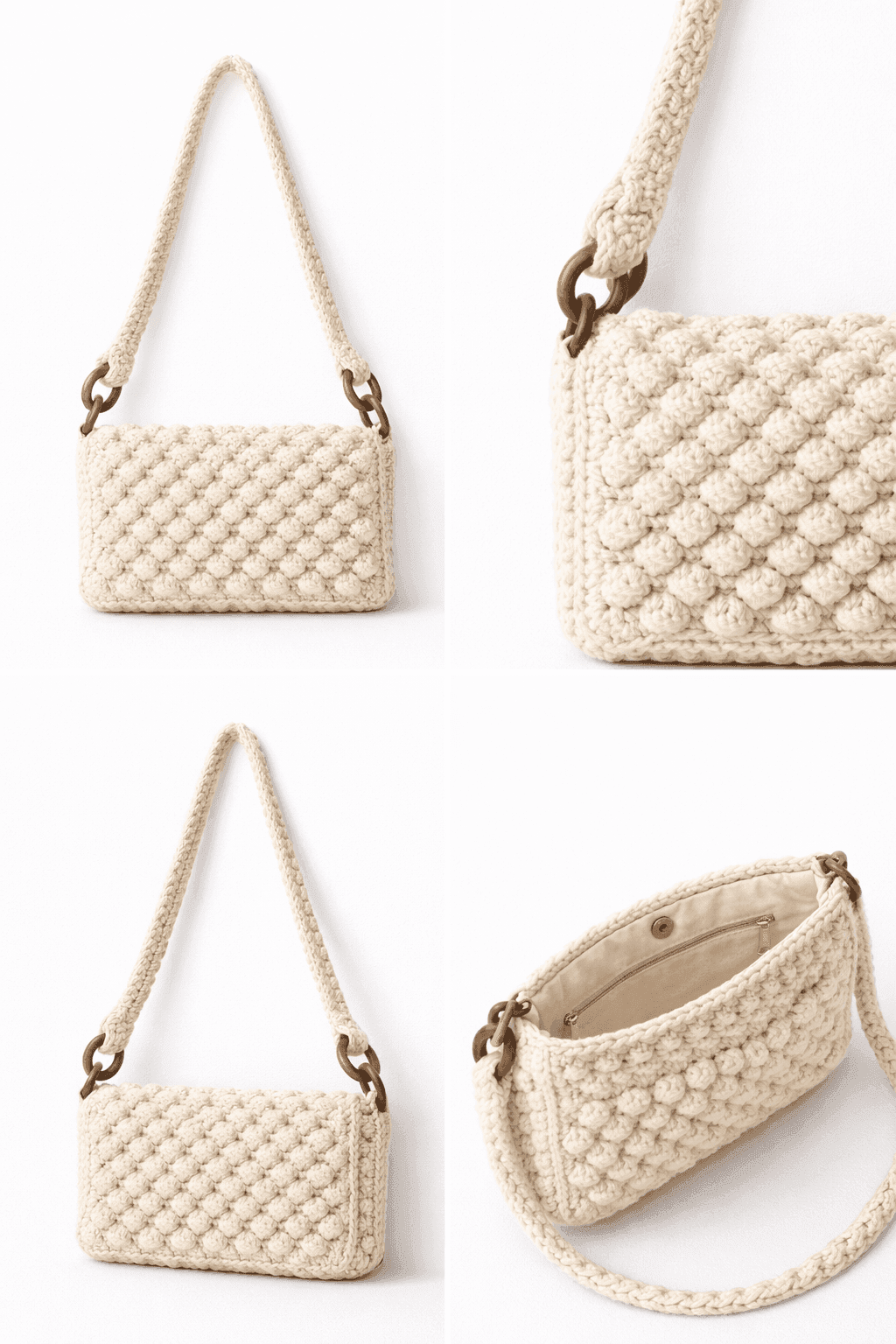 Ivory Pearl Bobble Shoulder Bag