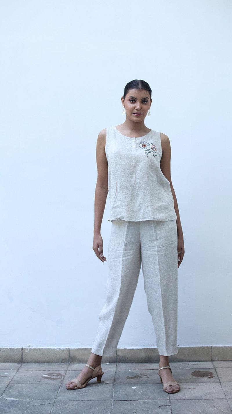 Embroidered Lounge Top