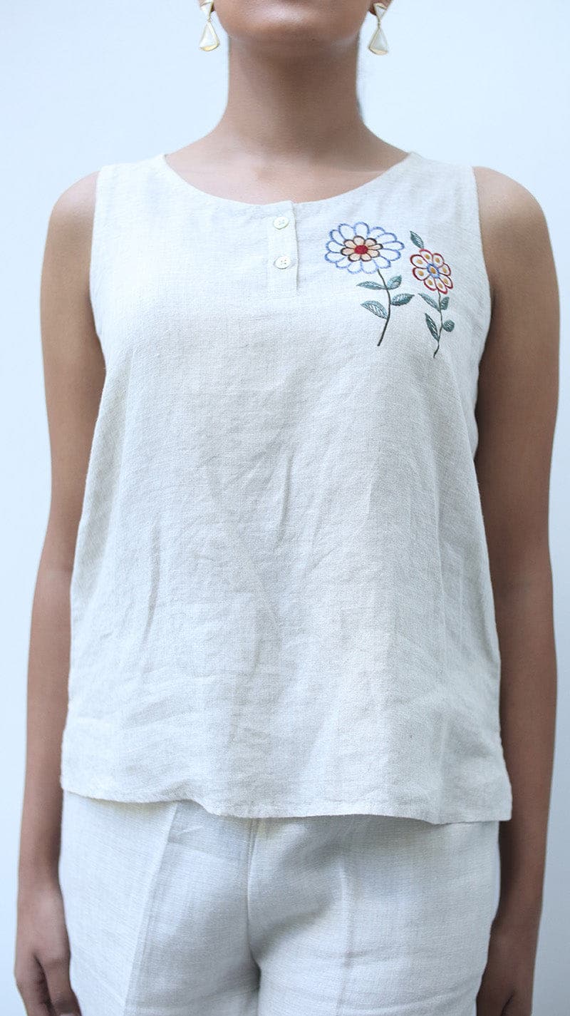 Embroidered Lounge Top