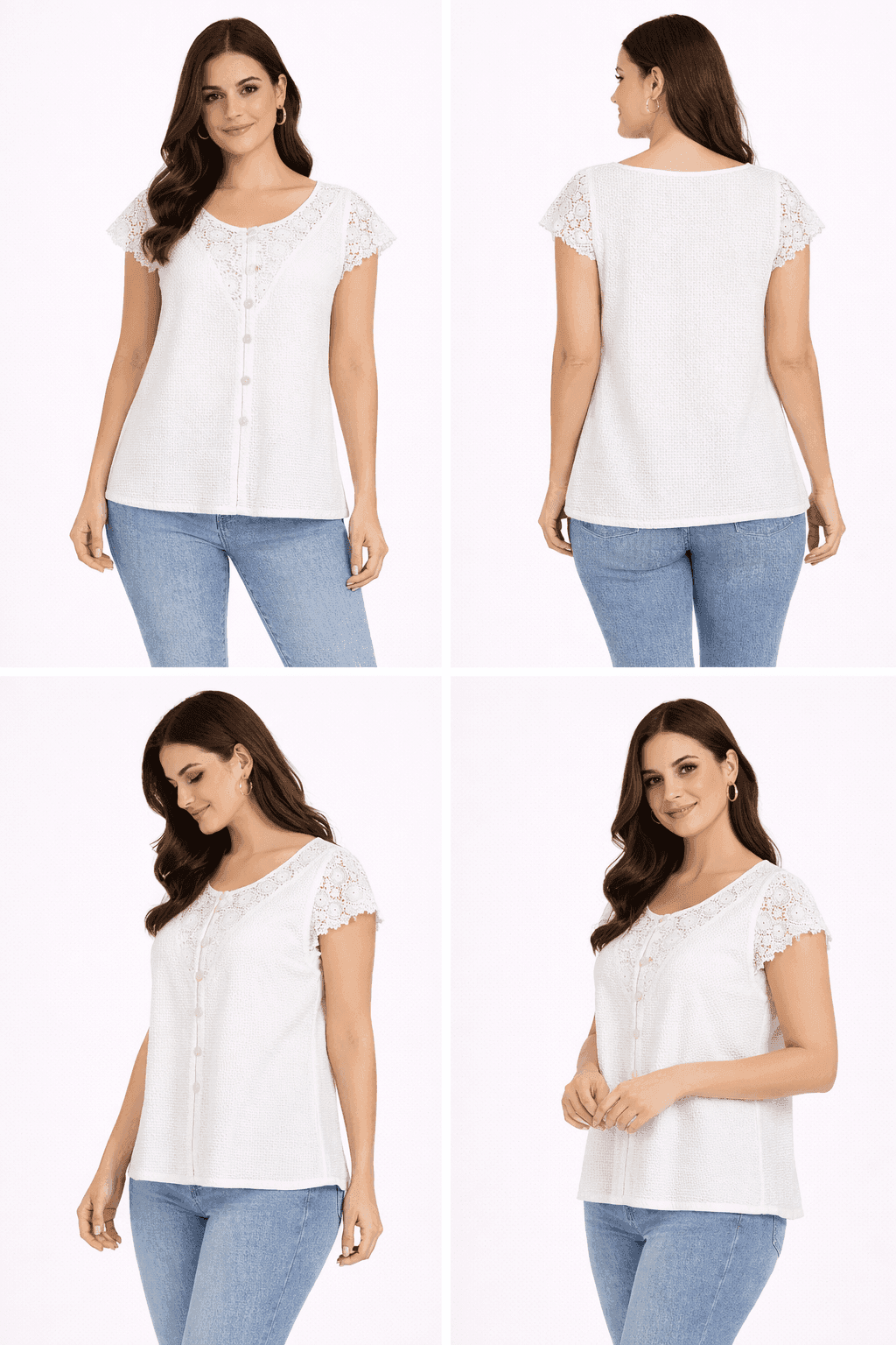 Ivory Lace Bloom Top