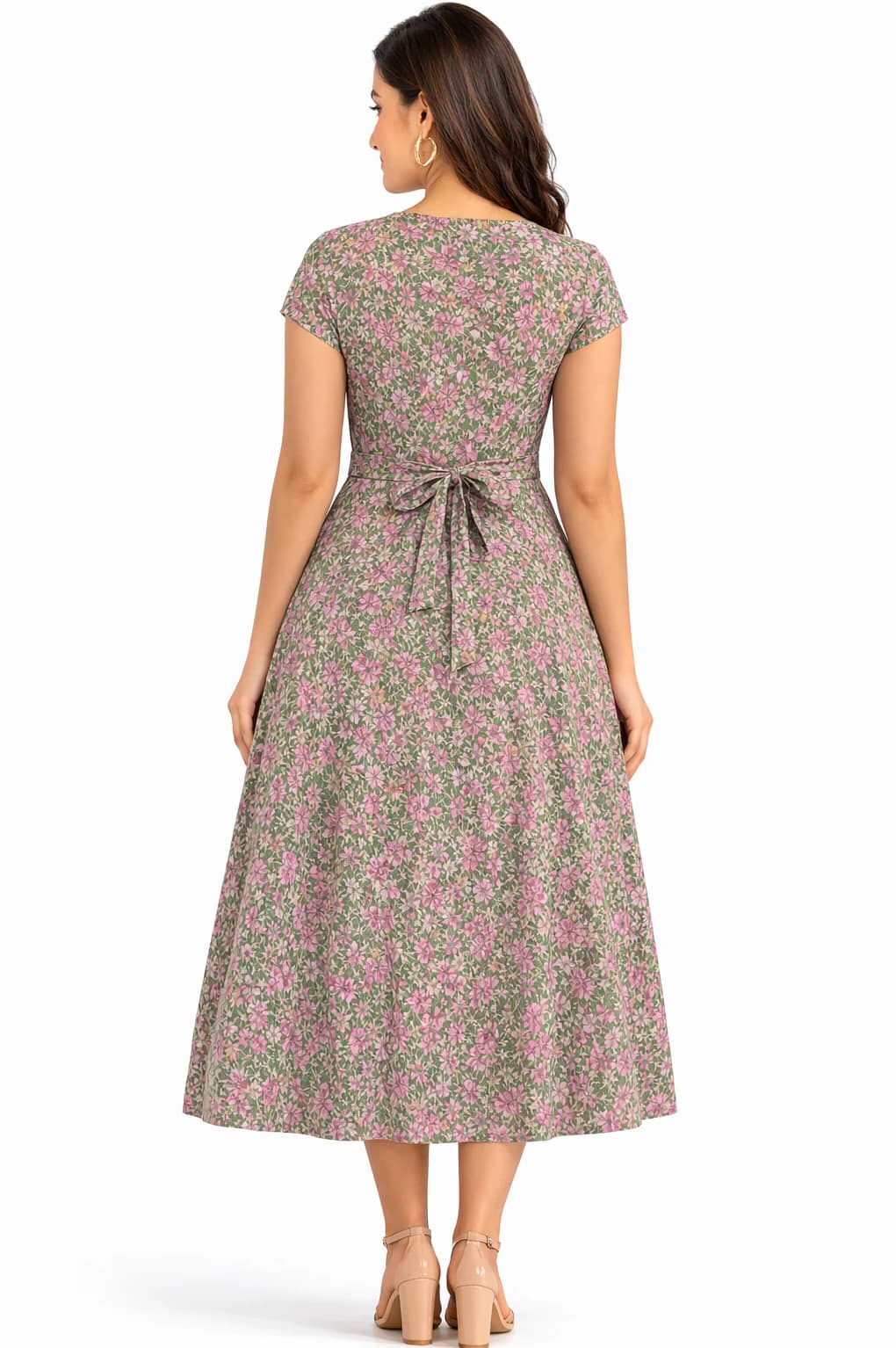 Rose Meadow Cotton Midi Dress