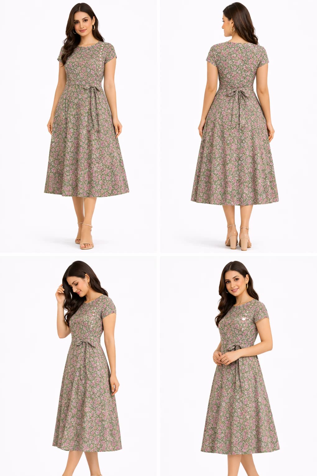 Rose Meadow Cotton Midi Dress