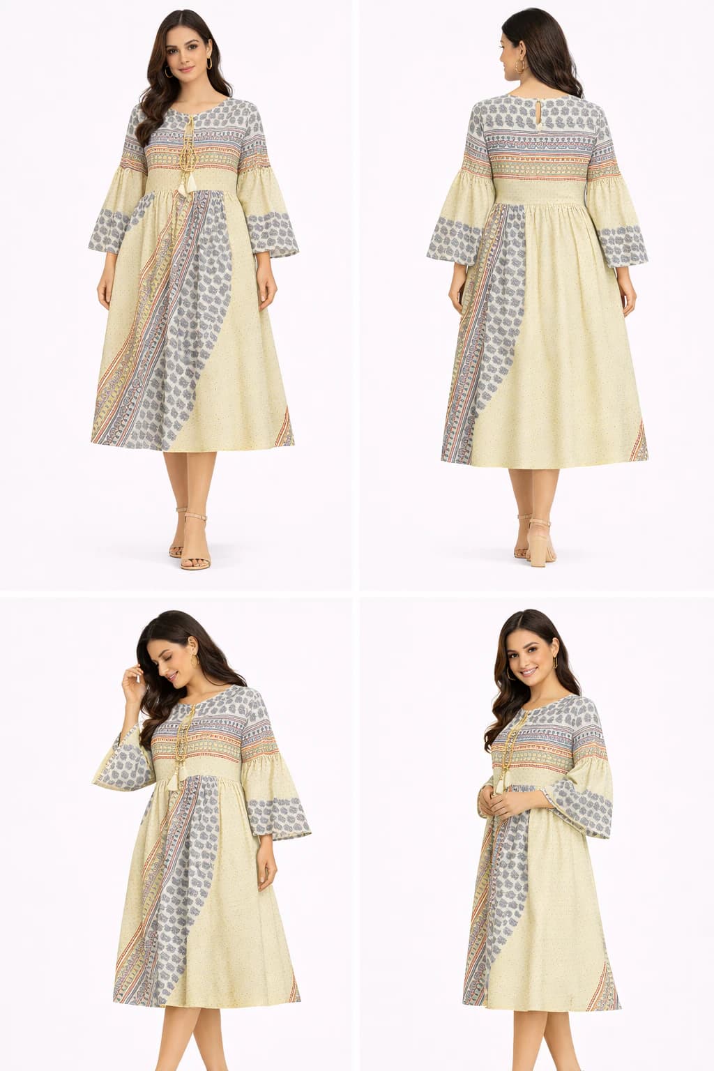 Sun Prairie Cotton Midi Dress