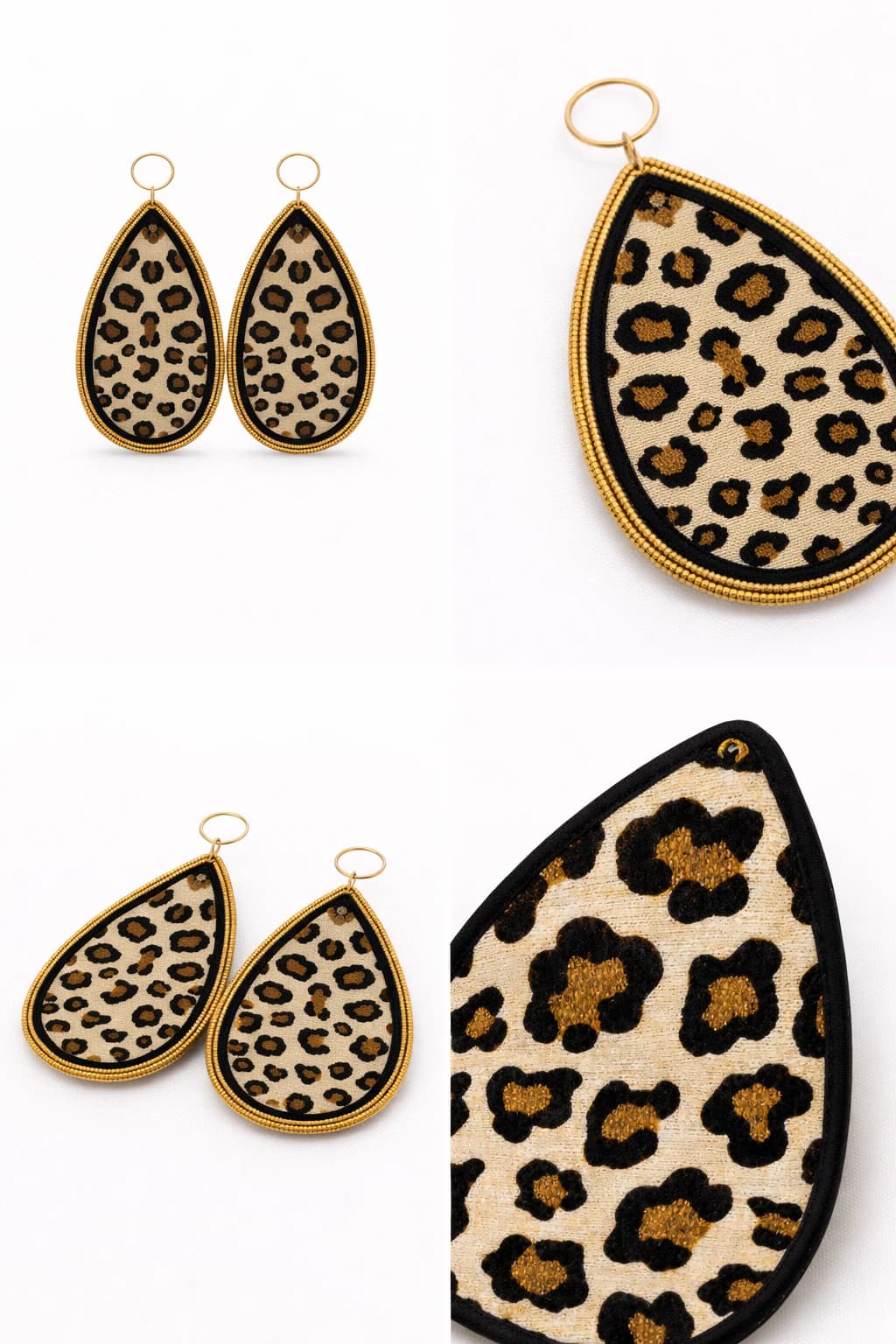 Safari Teardrop Statement Earrings