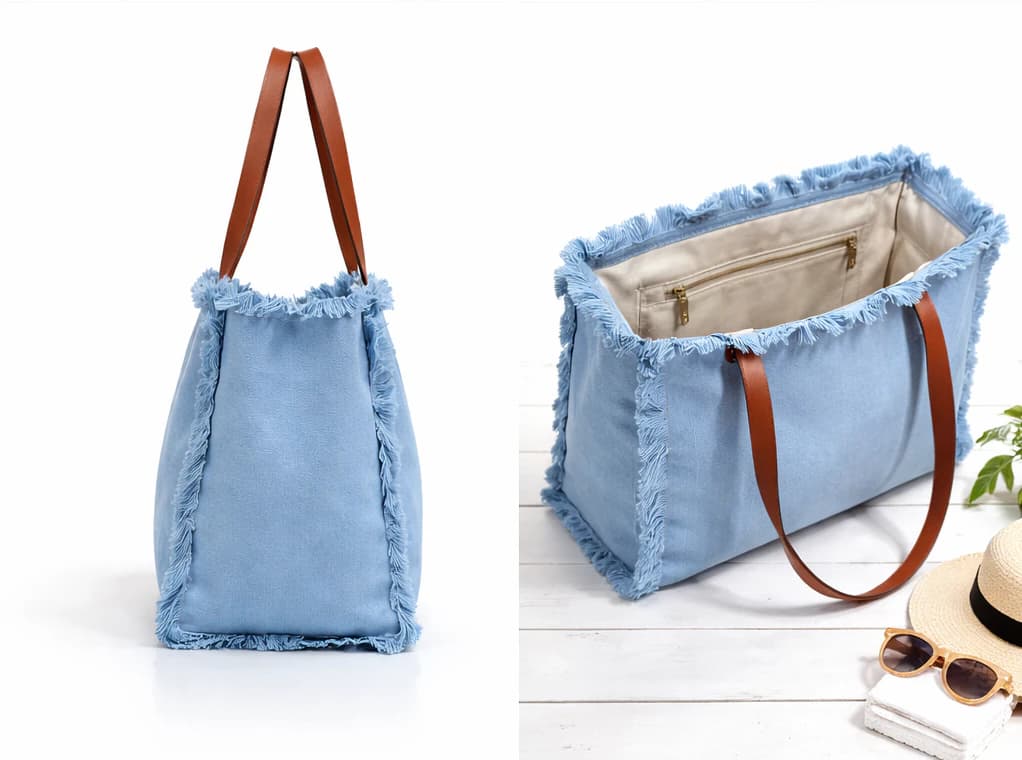 Coastal Breeze Canvas Tote