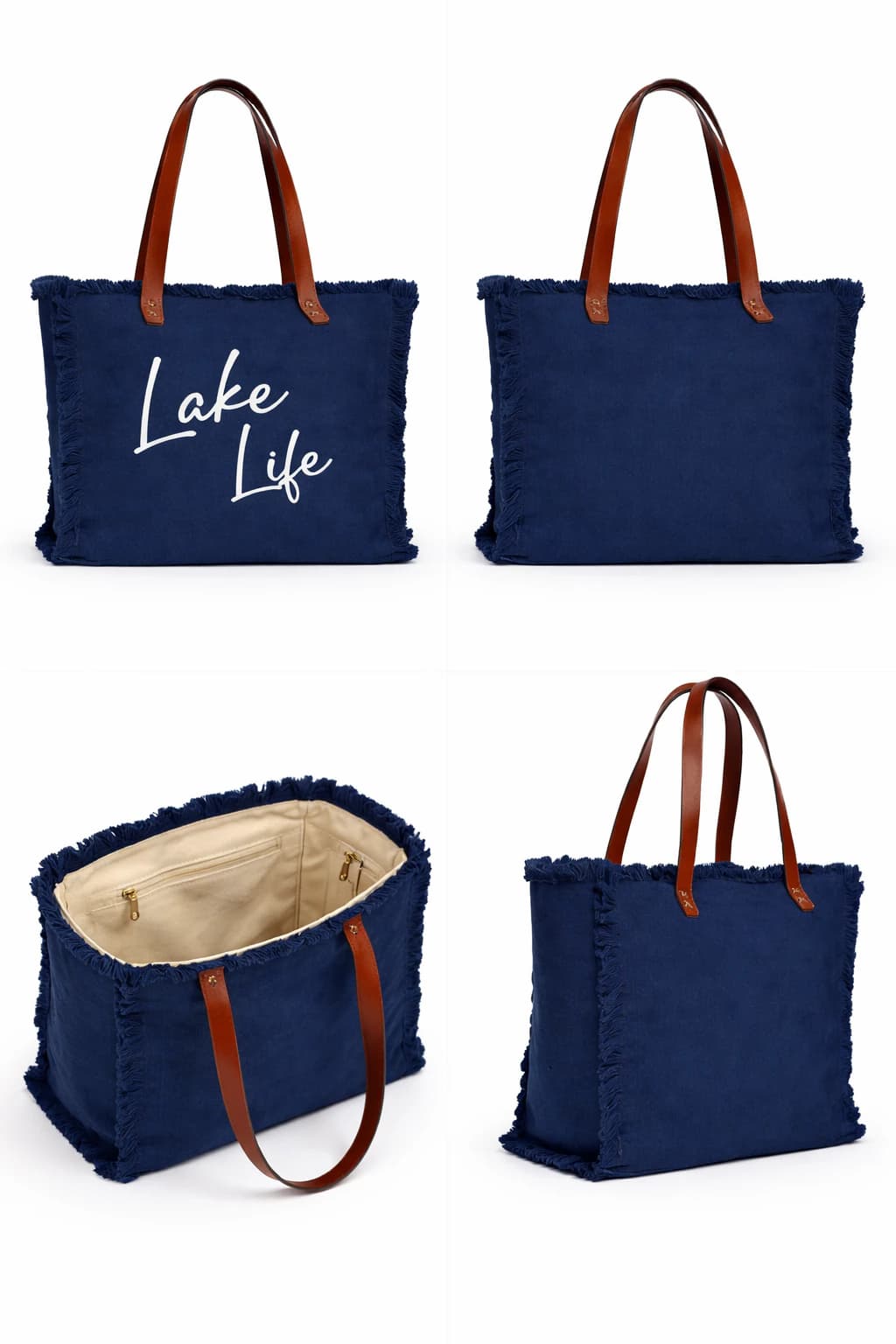 Midnight Shore Canvas Tote