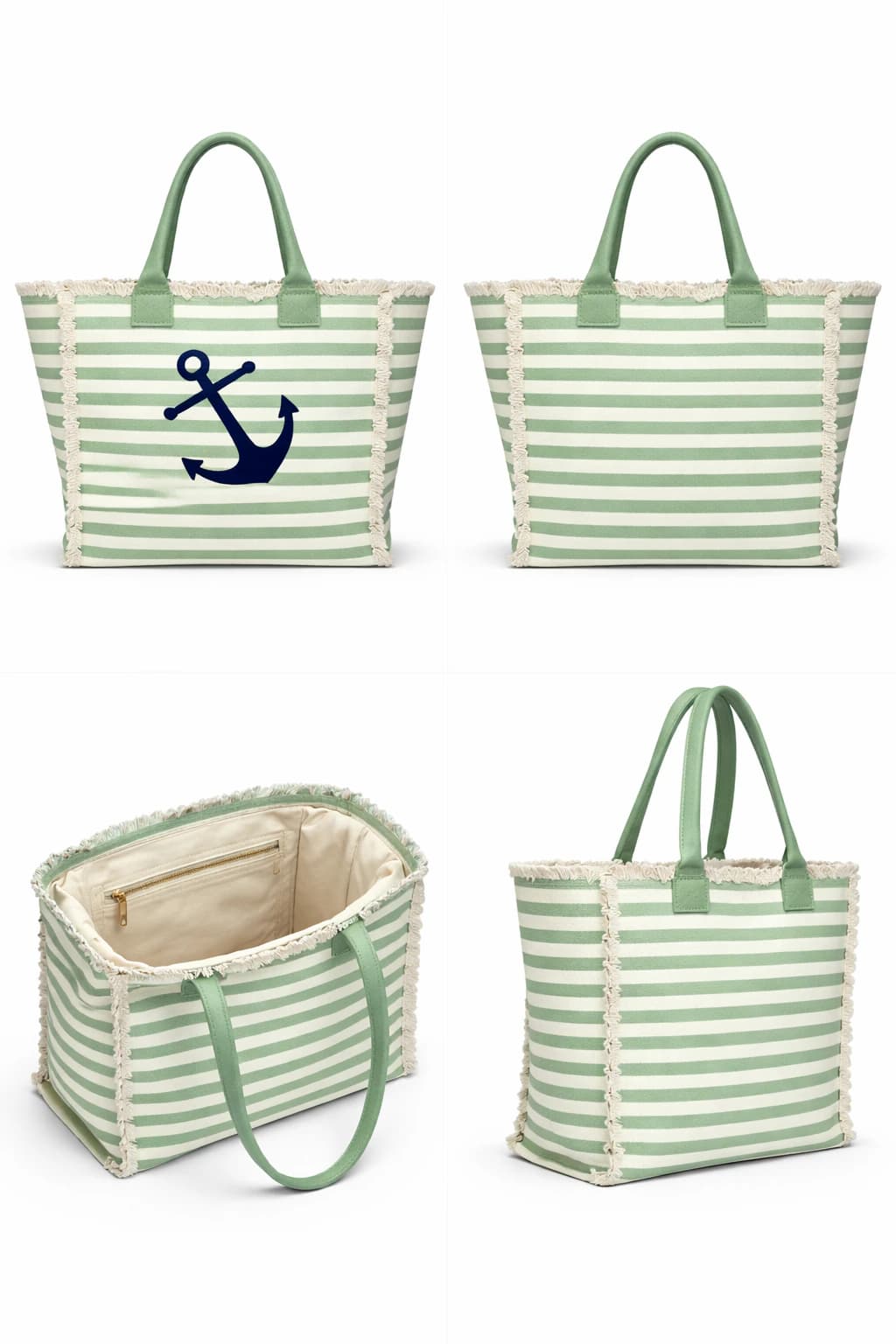 Harbor Stripe Canvas Tote