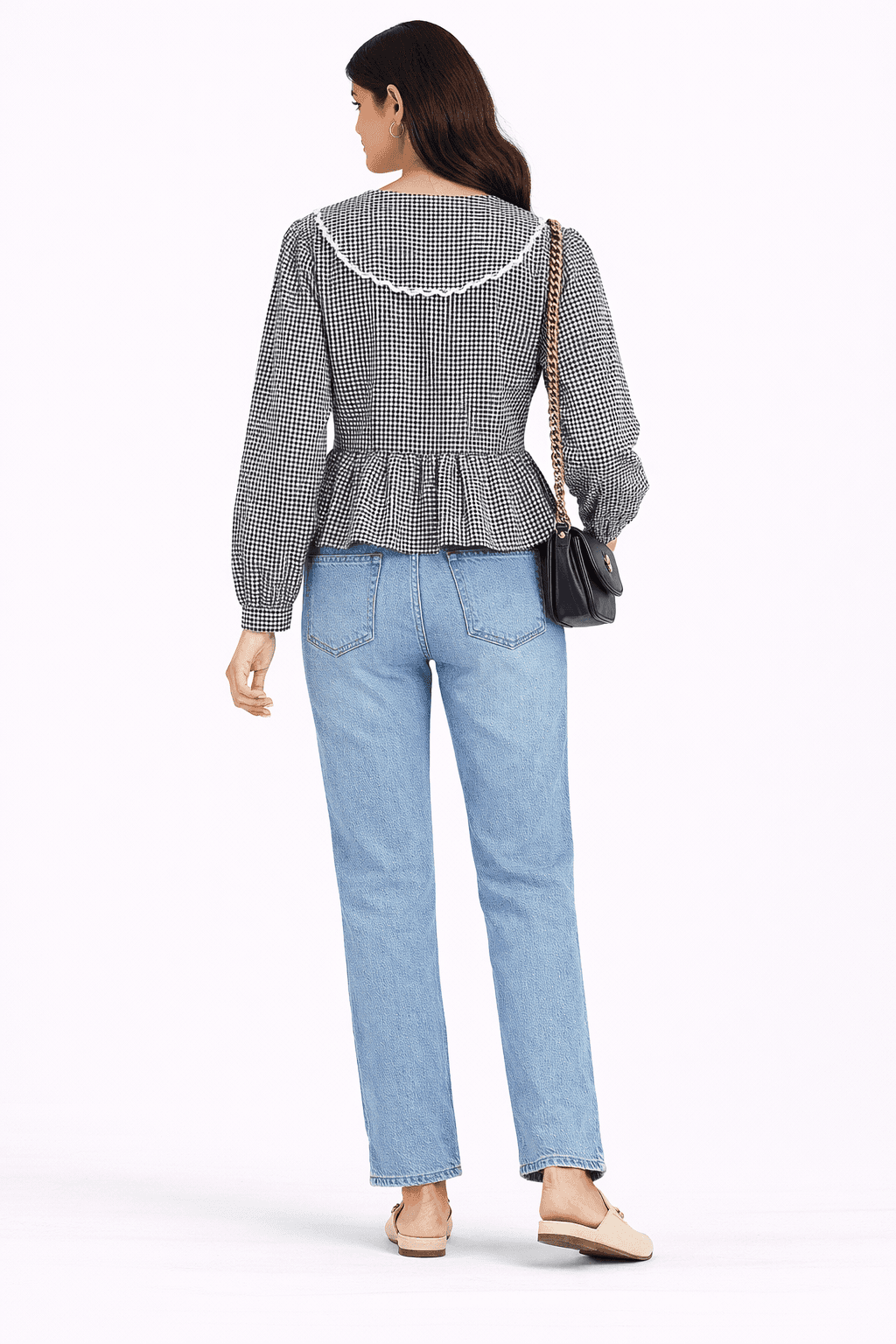 Heritage Check Peplum Shirt
