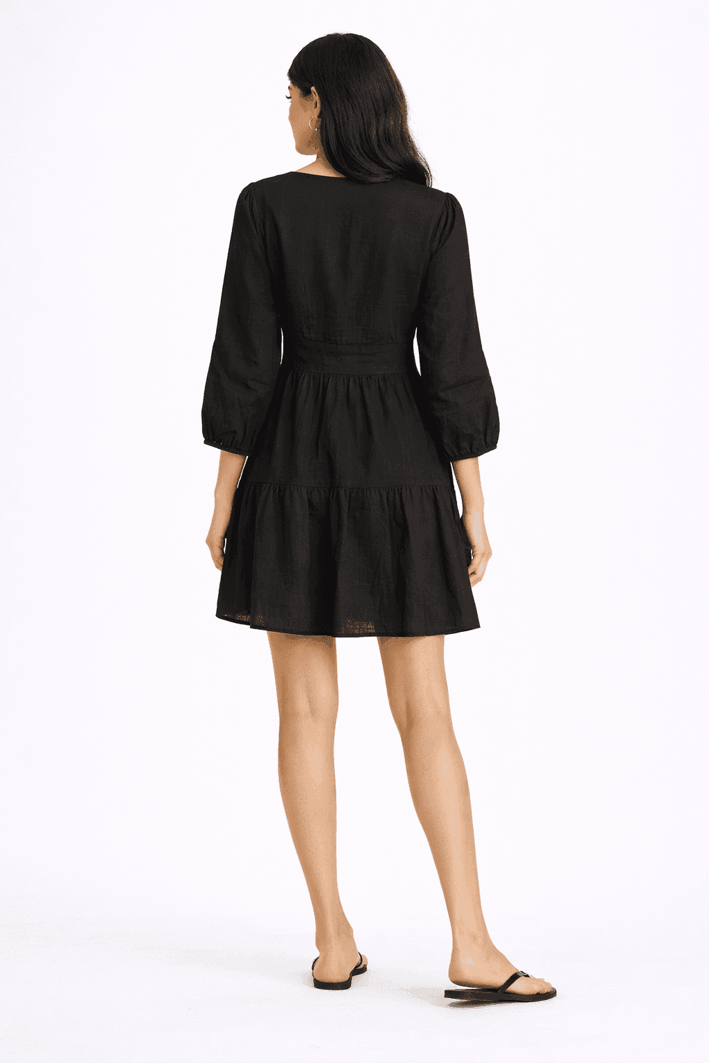 Midnight Ease Tiered Dress