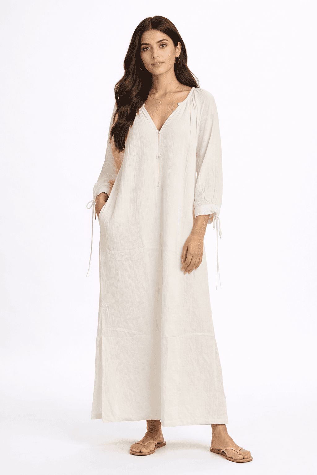 Ivory Breeze Relaxed Maxi Dress