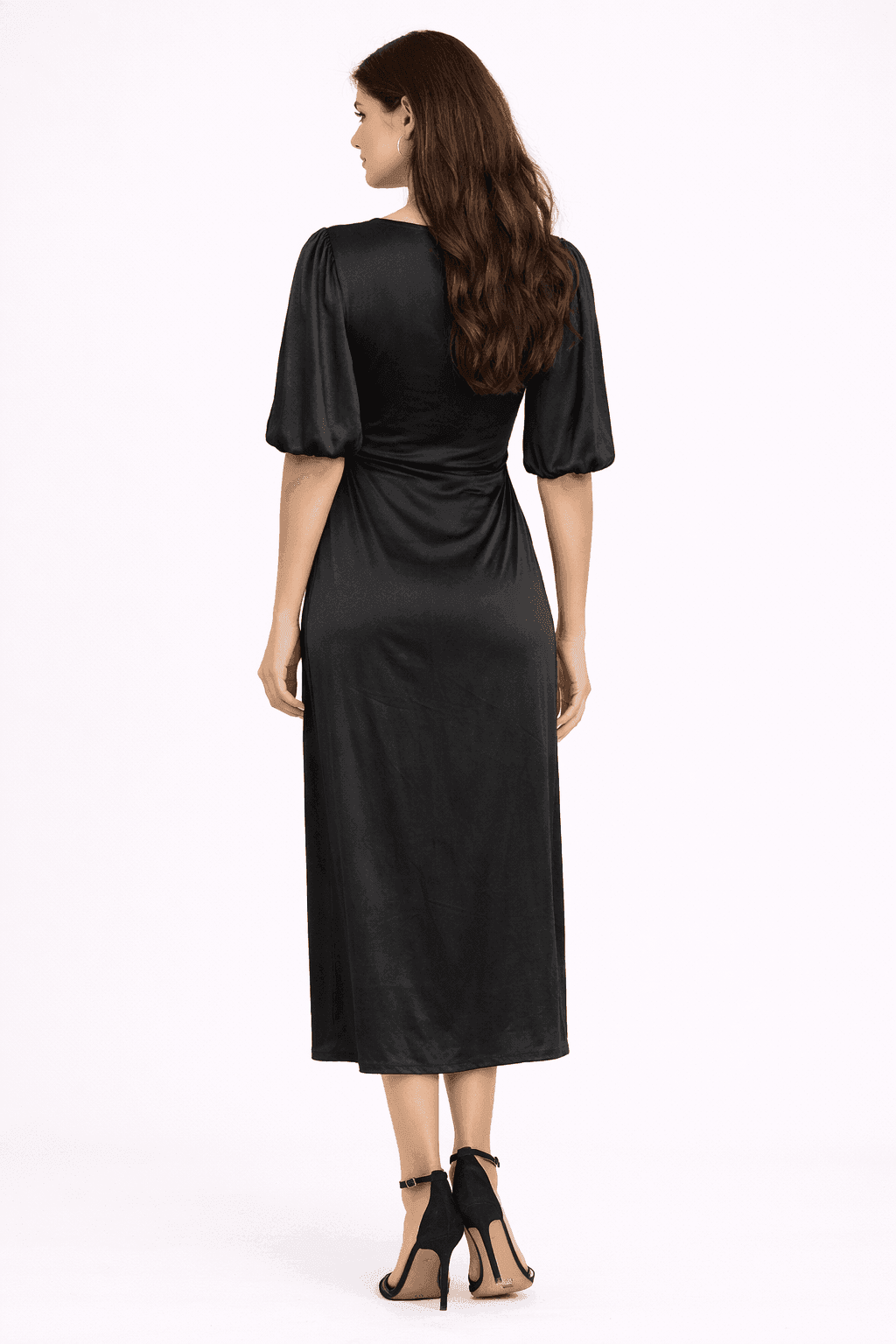 Midnight Luxe Ring Detail Midi Dress
