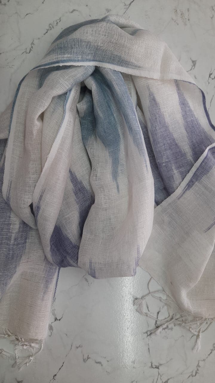 Sky Mist Linen Scarf