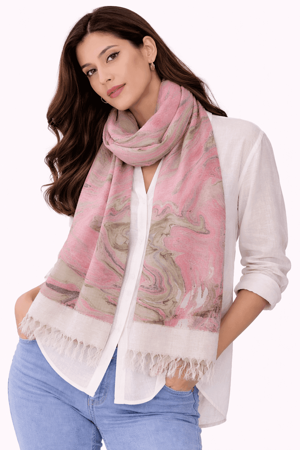 Blush Marble Scarf