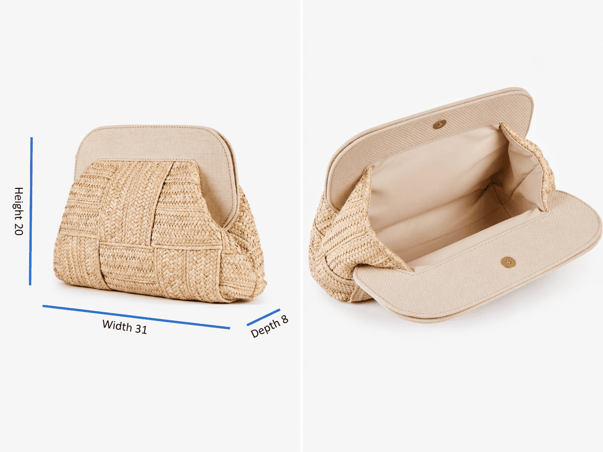 Riviera Raffia Clutch