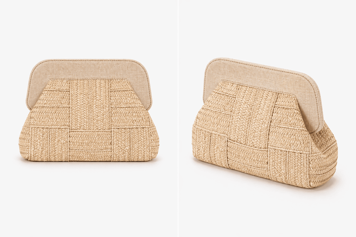 Riviera Raffia Clutch